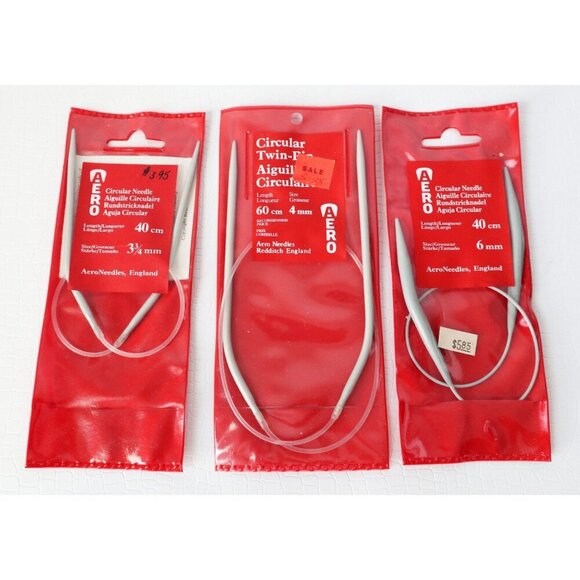 12 Vintage Circular Knitting Needles 4 1/2 mm - 3 3/4 mm - 6 mm - Picture 2 of 5